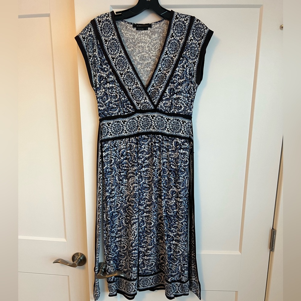 BCBGMAXAZRIA Patterned Jersey Knee-Length Dress